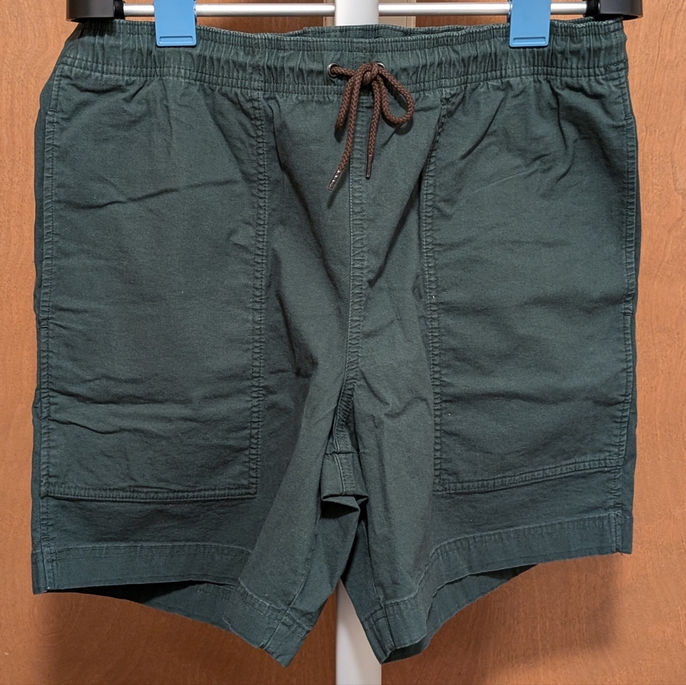 NEW Filson Mens Dry Falls Dark Moss Canvas Drawstrink Shorts Green NWT